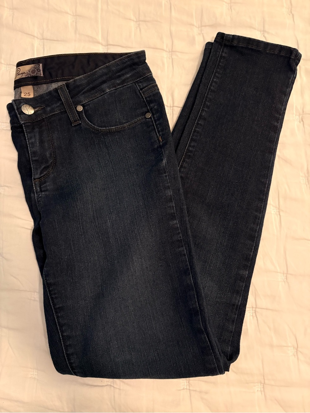 Size 25 PAIGE Dark Indigo Skinny Jeans